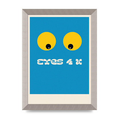 Eyes 4 U Cartoon 80's Game Style Retro Art For The Home - A4 framed