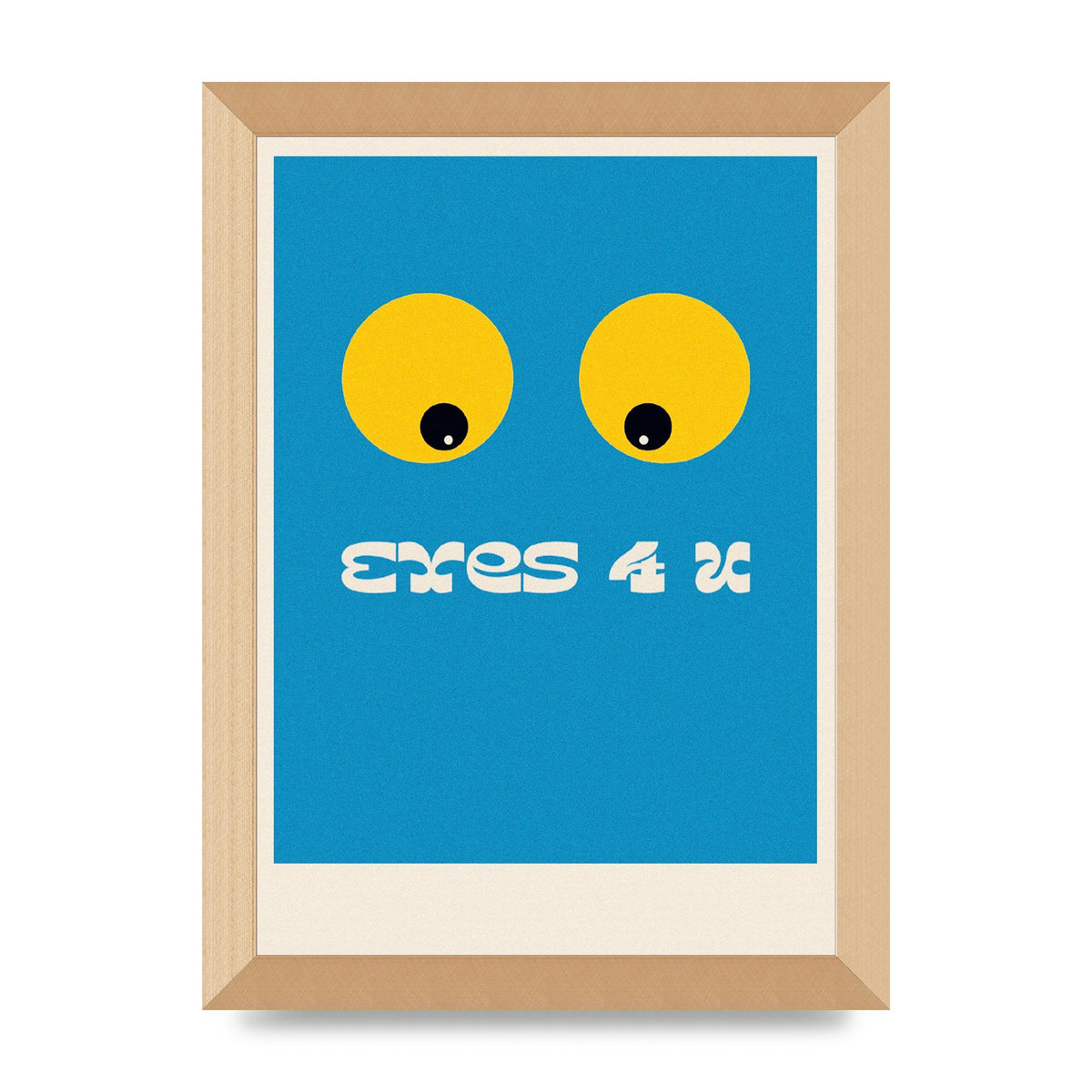 Eyes 4 U Cartoon 80's Game Style Retro Art For The Home - A4 framed