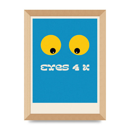 Eyes 4 U Cartoon 80's Game Style Retro Art For The Home - A4 framed