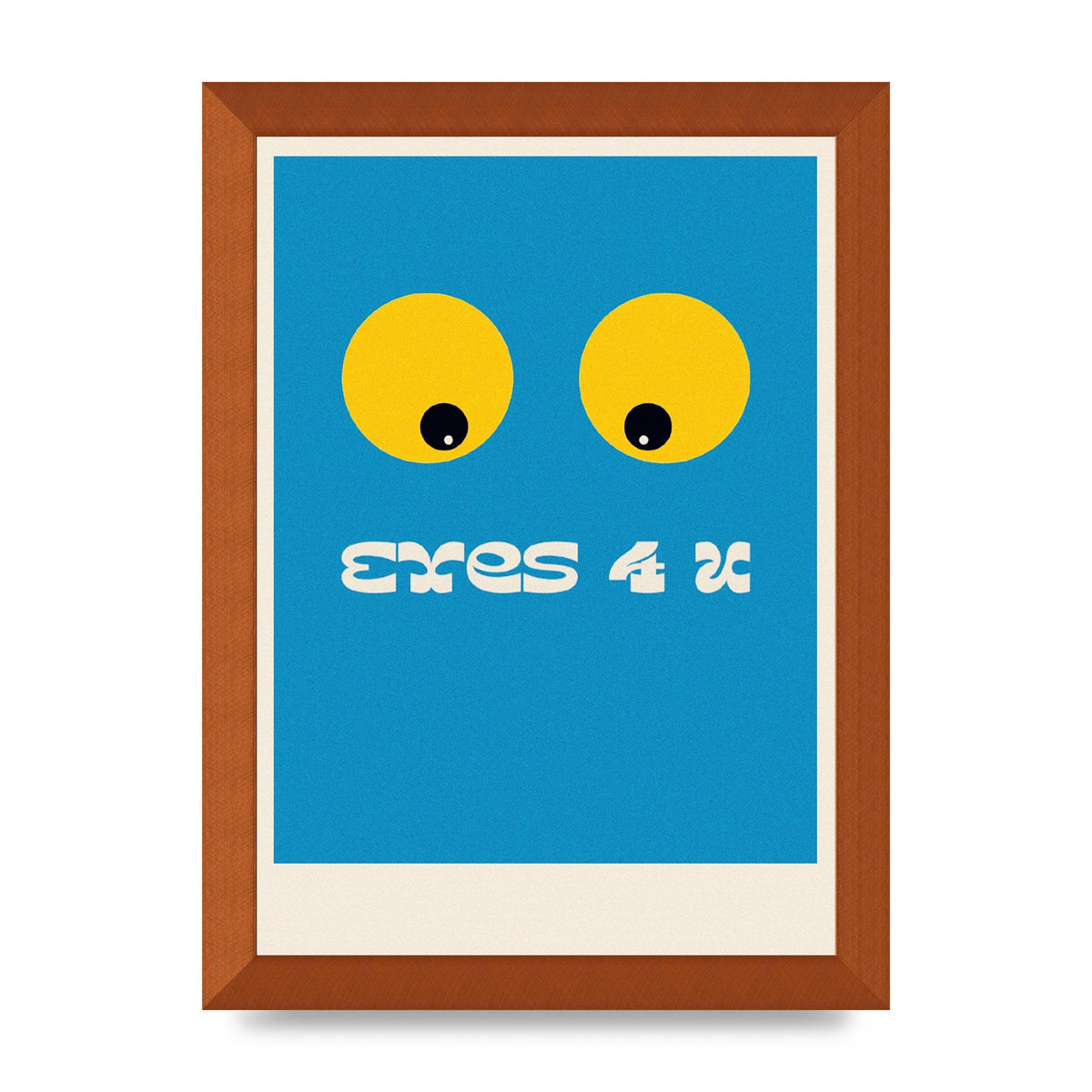 Eyes 4 U Cartoon 80's Game Style Retro Art For The Home - A4 framed