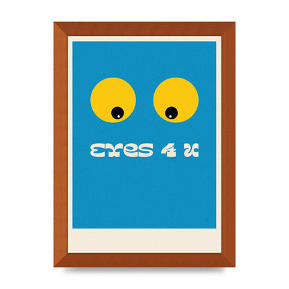 Eyes 4 U Cartoon 80's Game Style Retro Art For The Home - A4 framed
