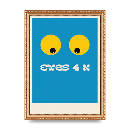 Eyes 4 U Cartoon 80's Game Style Retro Art For The Home - A4 framed