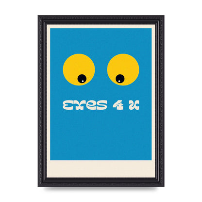 Eyes 4 U Cartoon 80's Game Style Retro Art For The Home - A4 framed