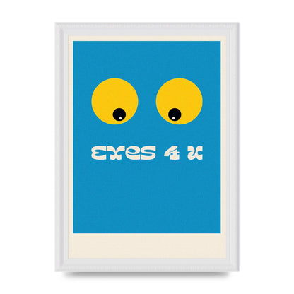 Eyes 4 U Cartoon 80's Game Style Retro Art For The Home - A4 framed