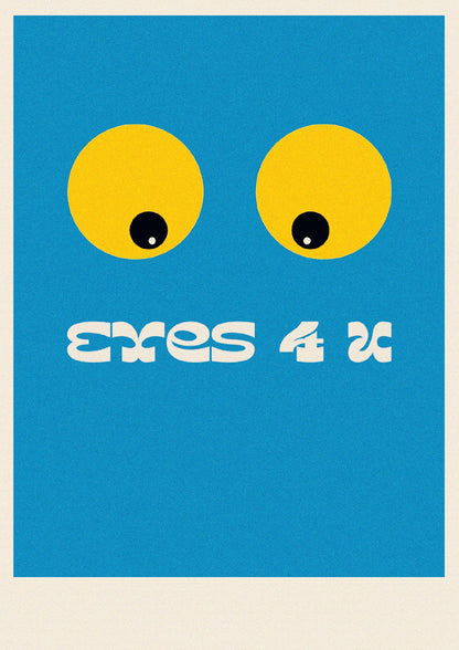 Eyes 4 U Cartoon 80's Game Style Retro Art For The Home - detail