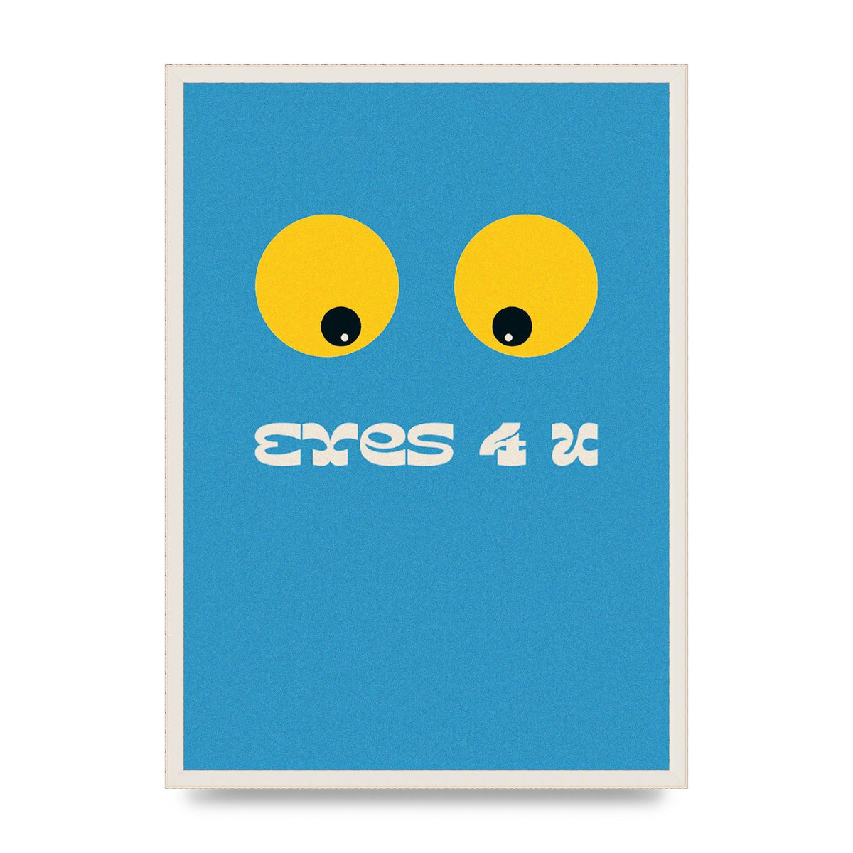 Eyes 4 U Cartoon 80's Game Style Retro Printed Poster - A2 framed