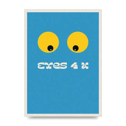Eyes 4 U Cartoon 80's Game Style Retro Printed Poster - A2 framed