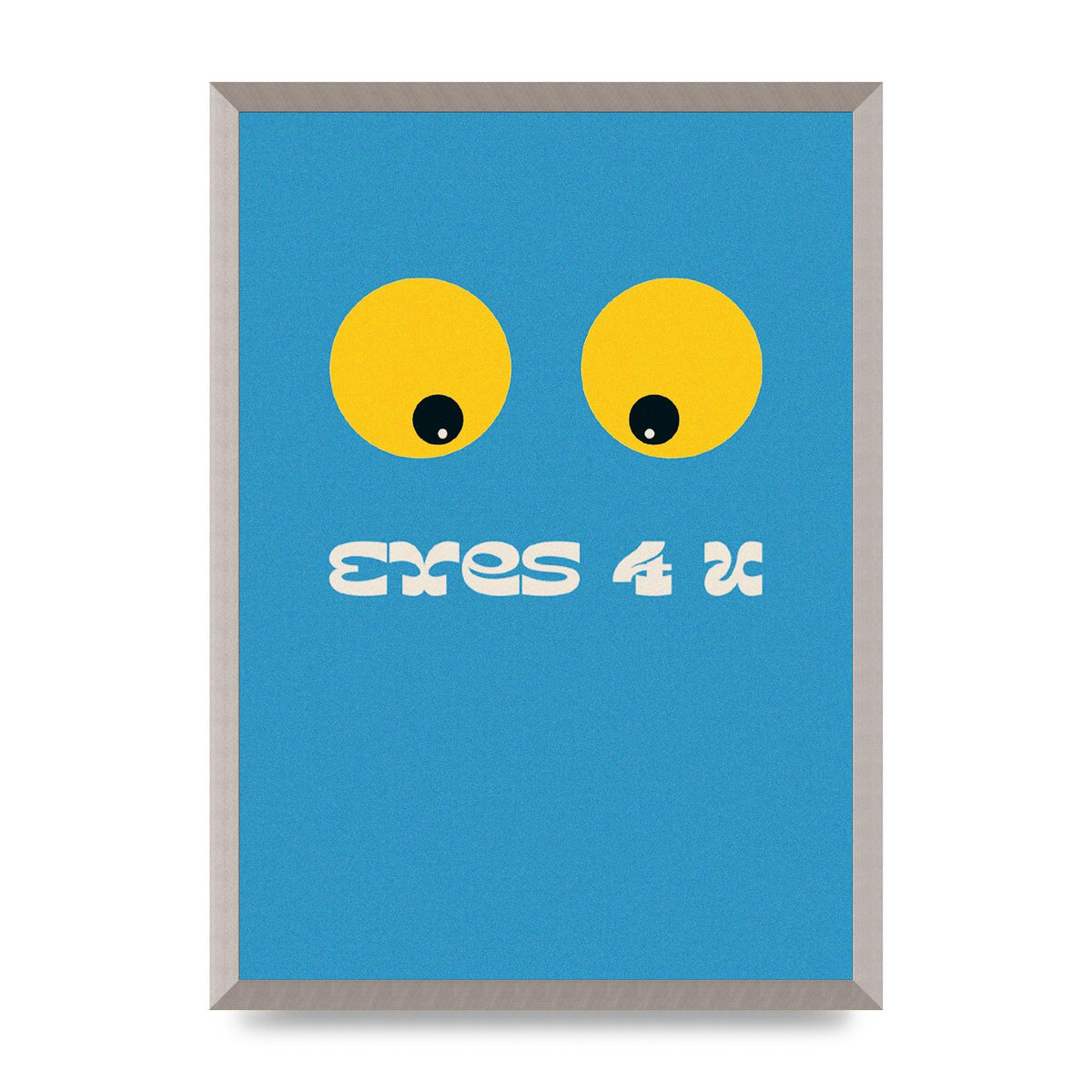 Eyes 4 U Cartoon 80's Game Style Retro Printed Poster - A2 framed