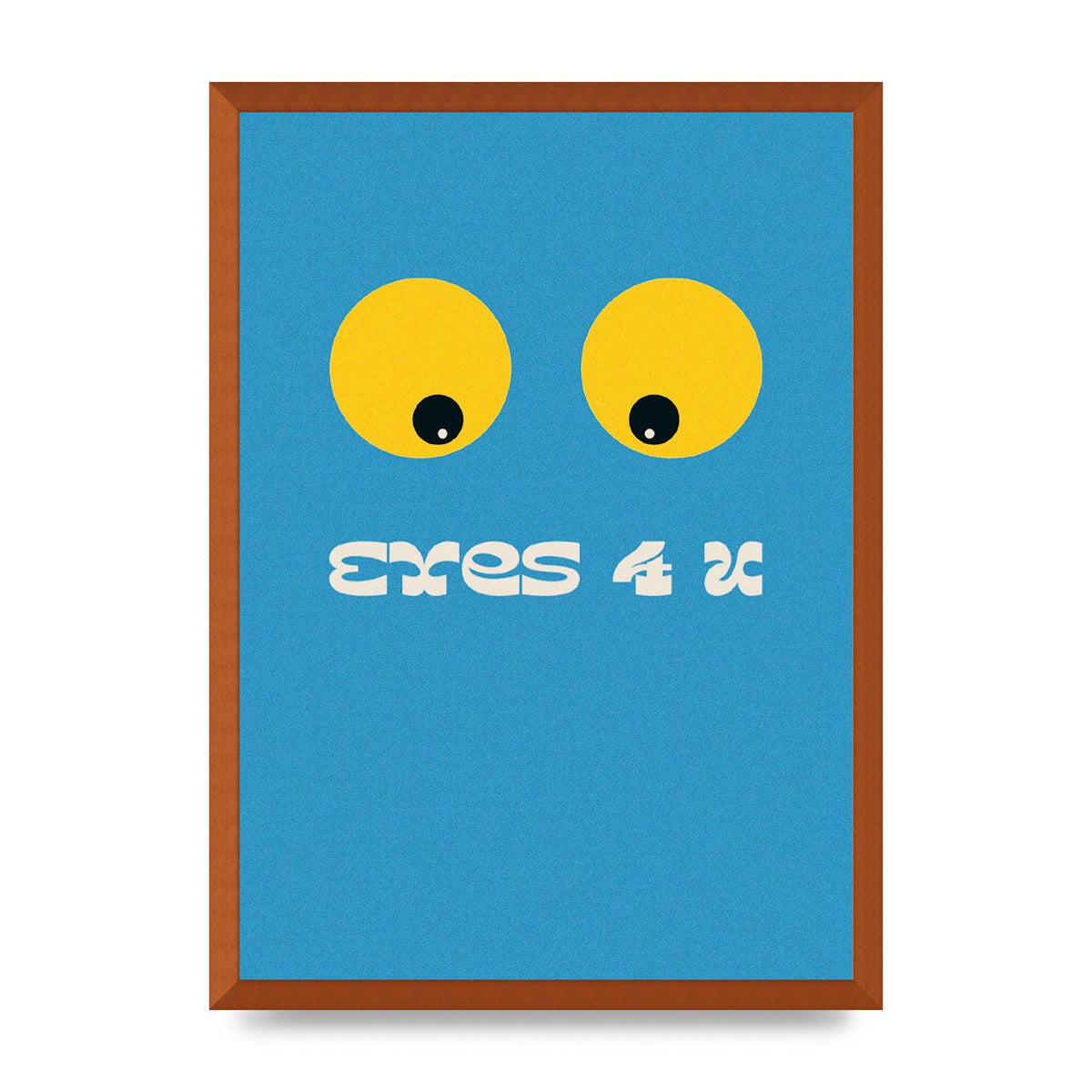 Eyes 4 U Cartoon 80's Game Style Retro Printed Poster - A2 framed