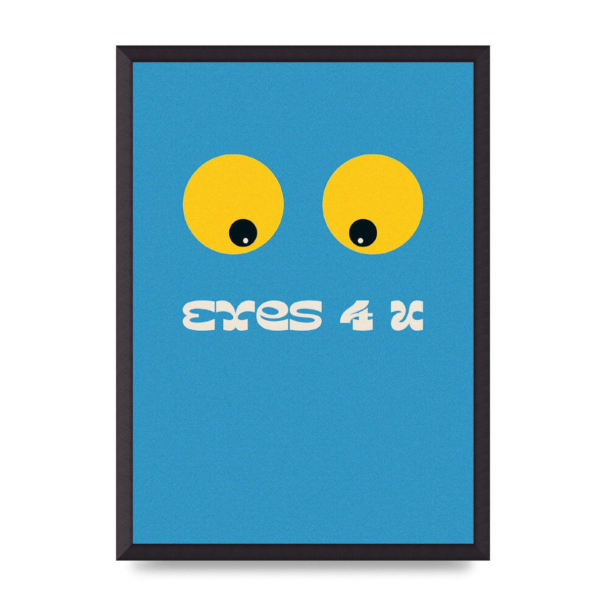 Eyes 4 U Cartoon 80's Game Style Retro Printed Poster - A2 framed