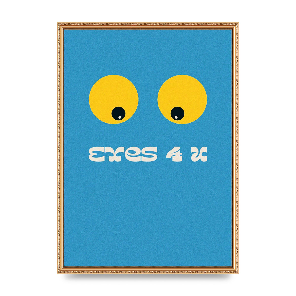 Eyes 4 U Cartoon 80's Game Style Retro Printed Poster - A2 framed