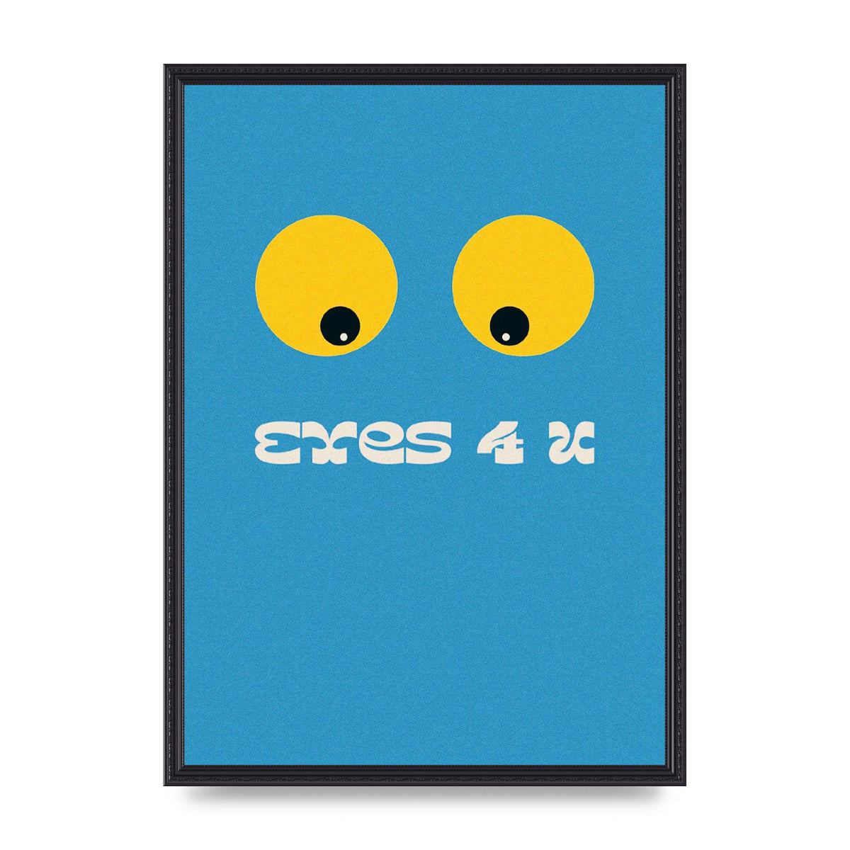 Eyes 4 U Cartoon 80's Game Style Retro Printed Poster - A2 framed