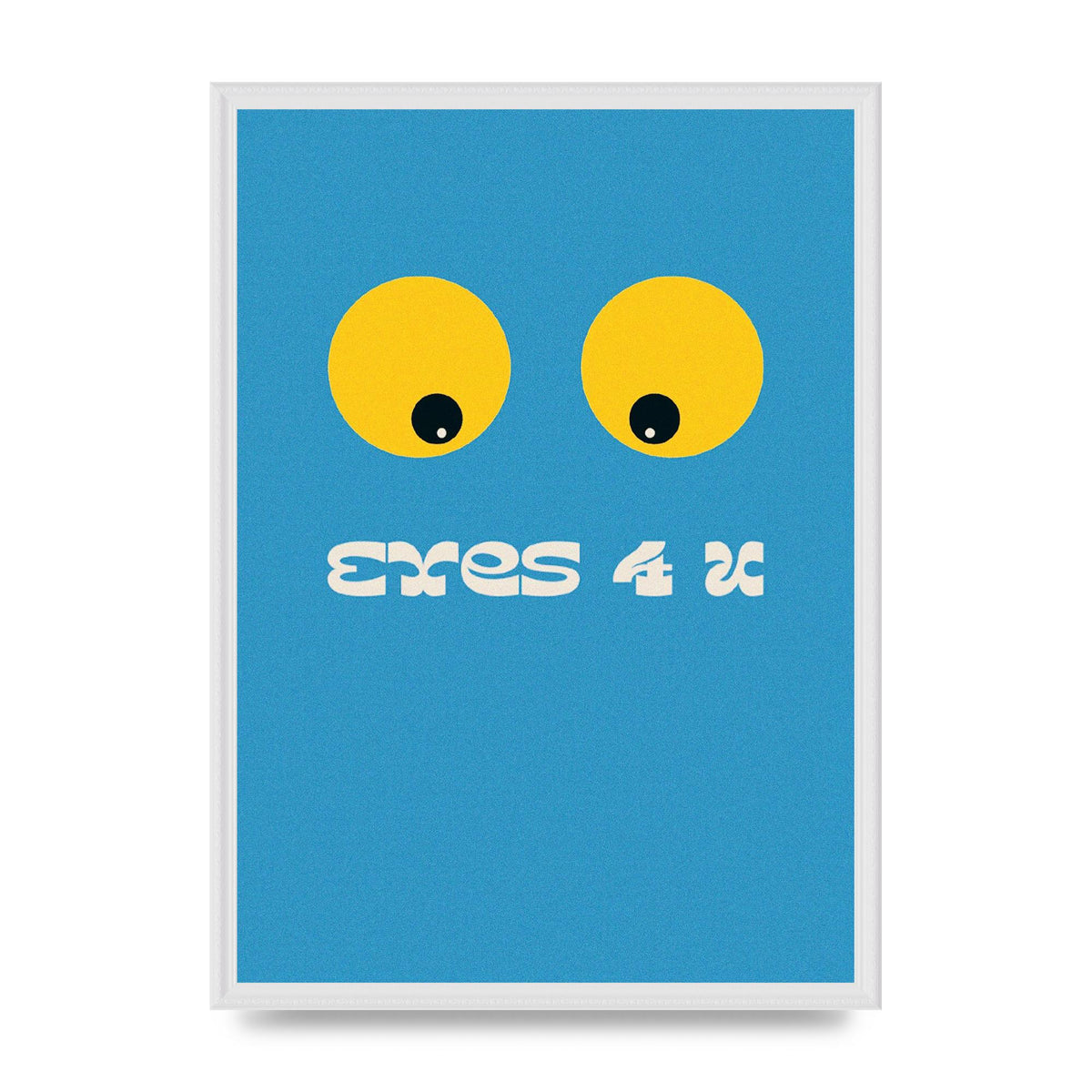Eyes 4 U Cartoon 80's Game Style Retro Printed Poster - A2 framed