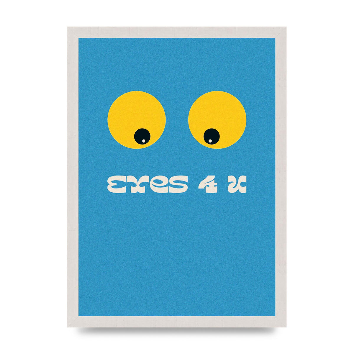 Eyes 4 U Cartoon 80's Game Style Retro Printed Poster - A3 framed