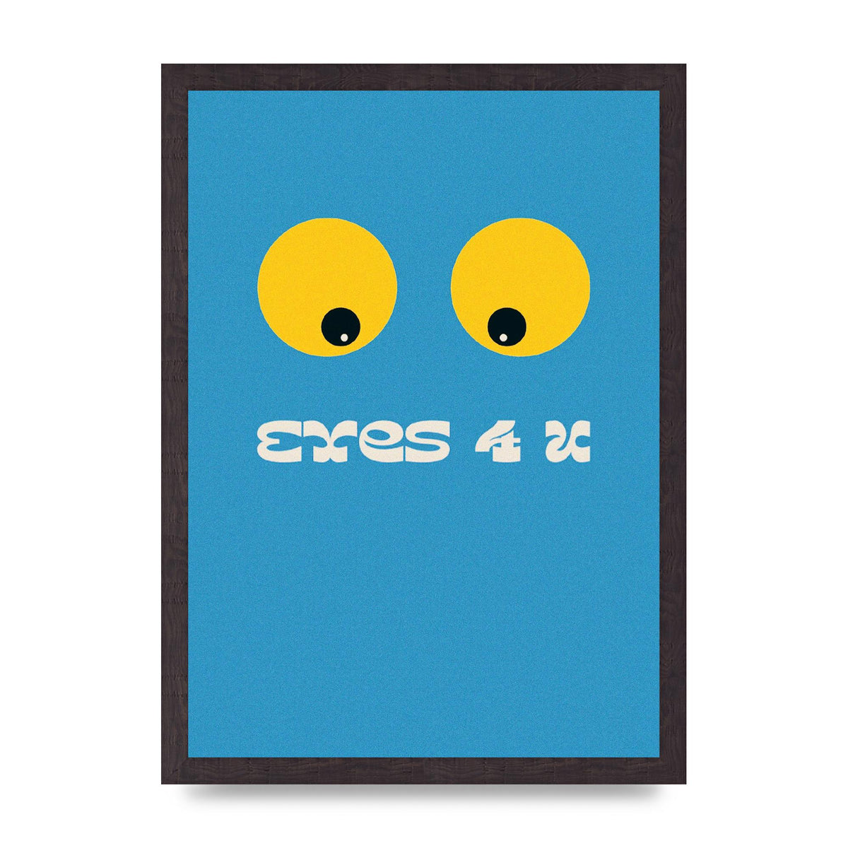 Eyes 4 U Cartoon 80's Game Style Retro Printed Poster - A3 framed