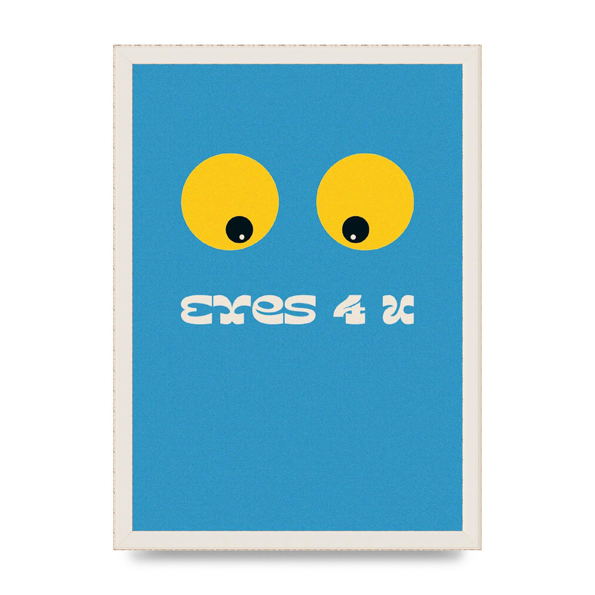 Eyes 4 U Cartoon 80's Game Style Retro Printed Poster - A3 framed