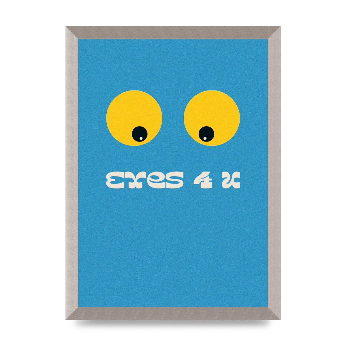 Eyes 4 U Cartoon 80's Game Style Retro Printed Poster - A3 framed