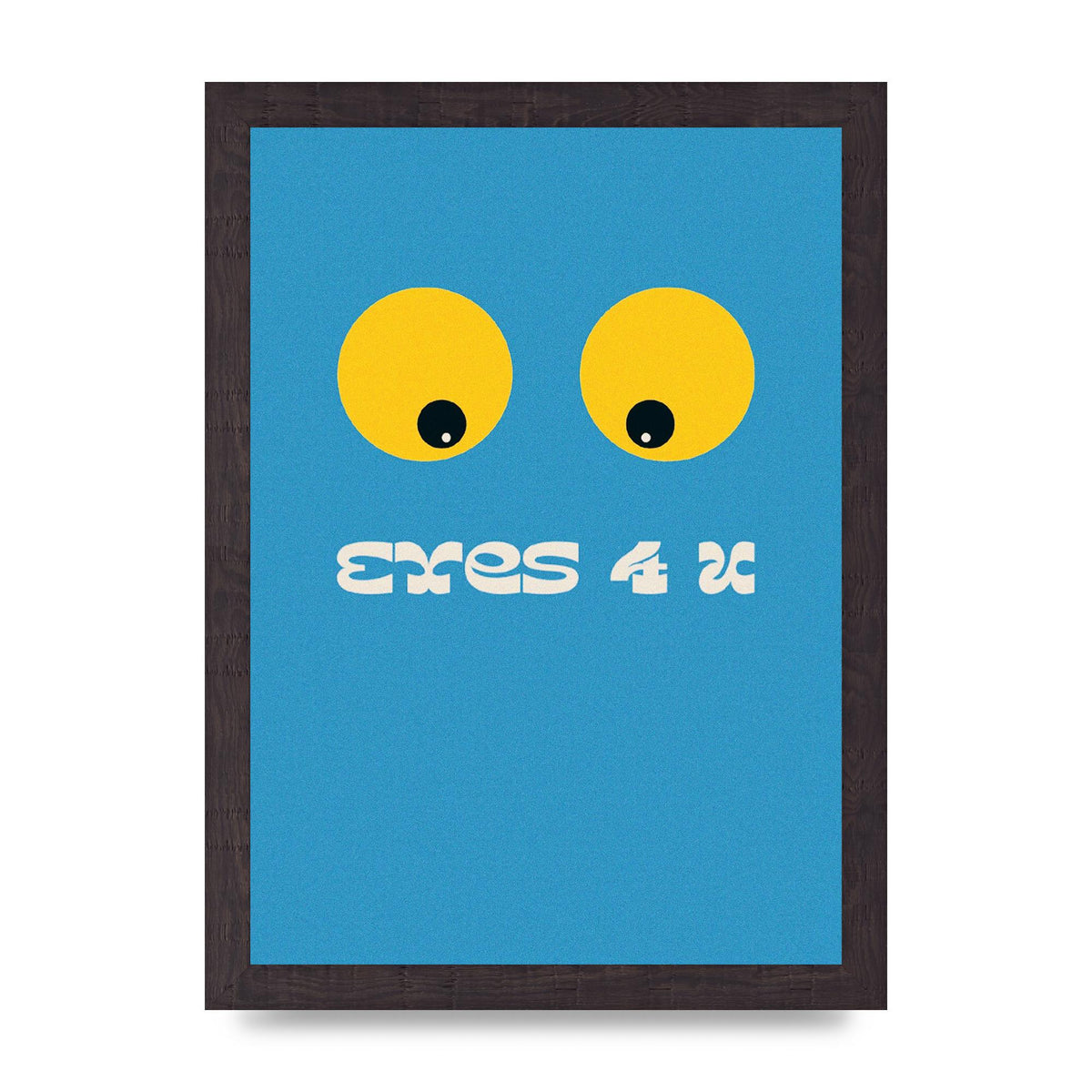 Eyes 4 U Cartoon 80's Game Style Retro Printed Poster - A4 framed