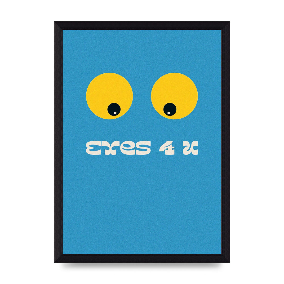 Eyes 4 U Cartoon 80's Game Style Retro Printed Poster - A4 framed