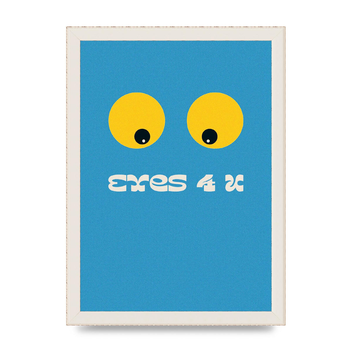 Eyes 4 U Cartoon 80's Game Style Retro Printed Poster - A4 framed