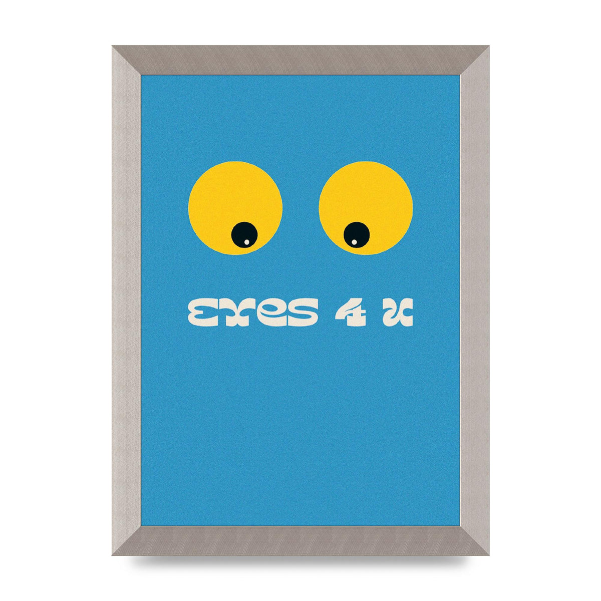 Eyes 4 U Cartoon 80's Game Style Retro Printed Poster - A4 framed