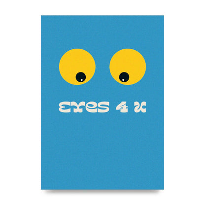 Eyes 4 U Cartoon 80's Game Style Retro Printed Poster - unframed print