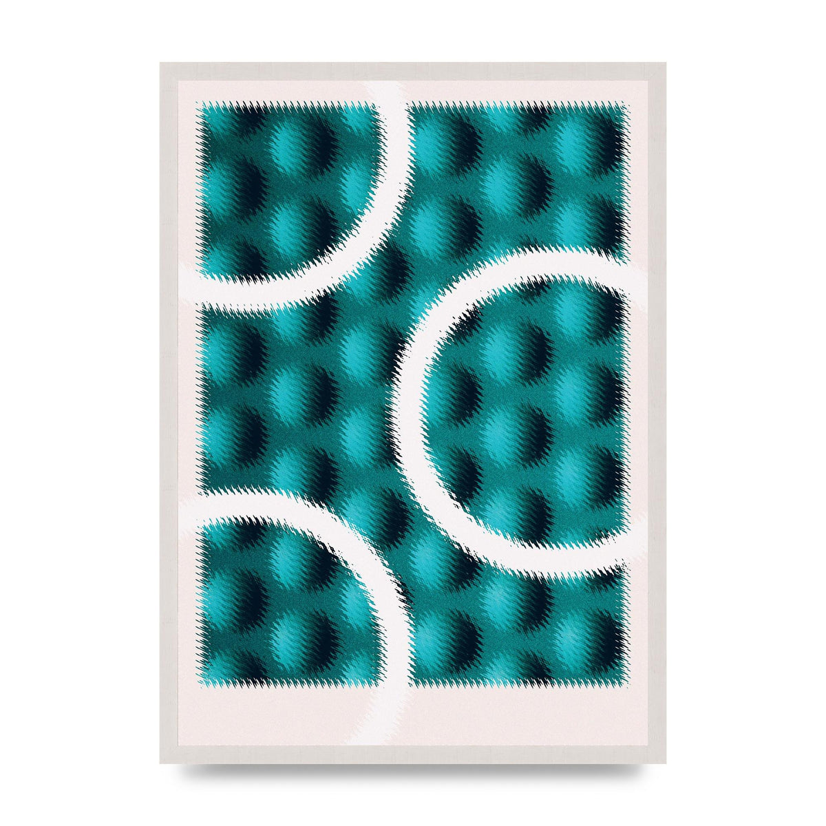 Abstract Texture Cutout Green Art For The Home - A2 framed