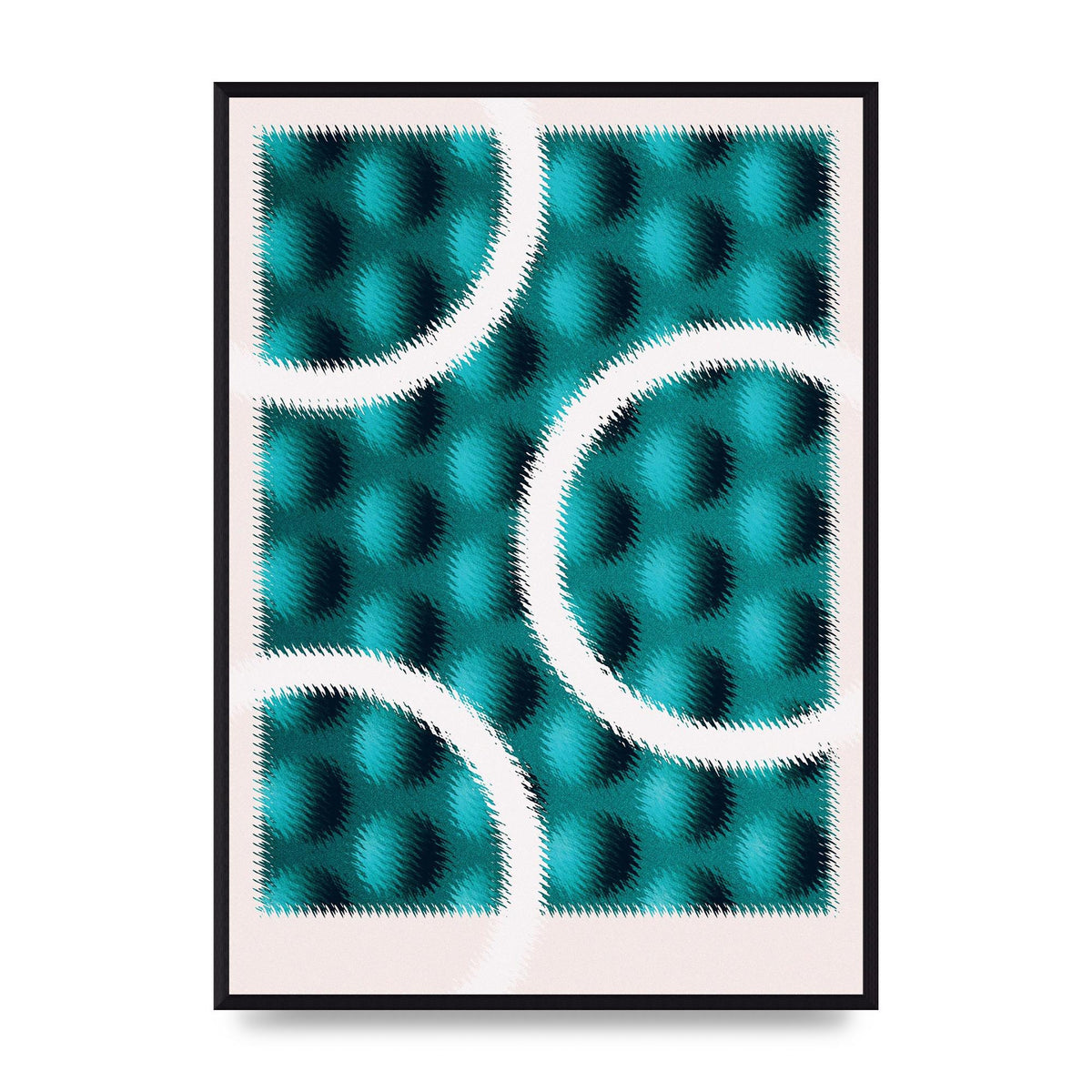 Abstract Texture Cutout Green Art For The Home - A2 framed