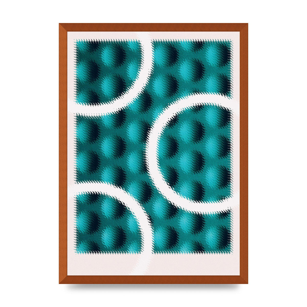 Abstract Texture Cutout Green Art For The Home - A2 framed
