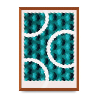 Abstract Texture Cutout Green Art For The Home - A2 framed