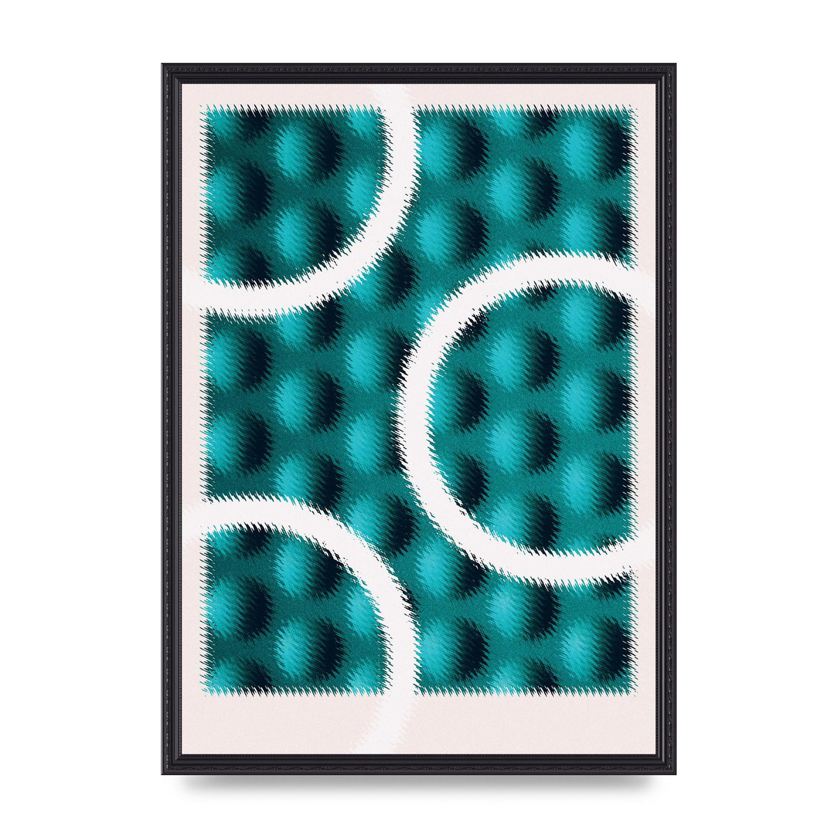 Abstract Texture Cutout Green Art For The Home - A2 framed