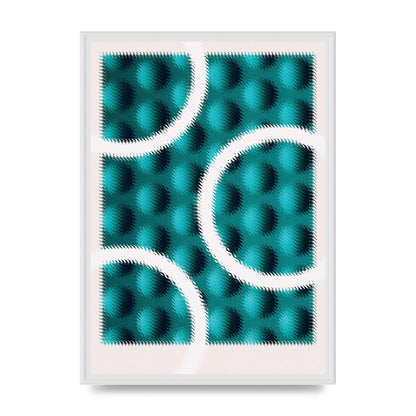 Abstract Texture Cutout Green Art For The Home - A2 framed