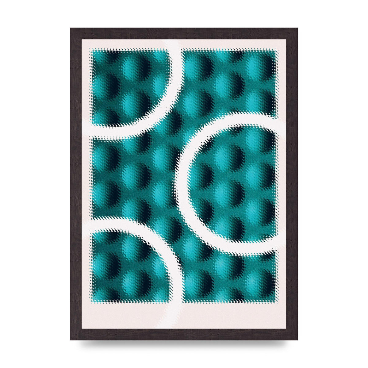 Abstract Texture Cutout Green Art For The Home - A3 framed