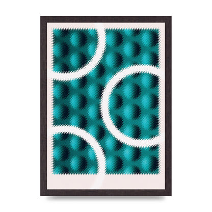 Abstract Texture Cutout Green Art For The Home - A3 framed