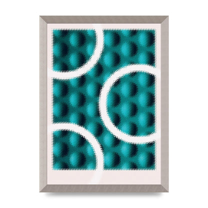 Abstract Texture Cutout Green Art For The Home - A3 framed
