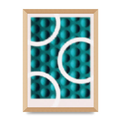 Abstract Texture Cutout Green Art For The Home - A3 framed
