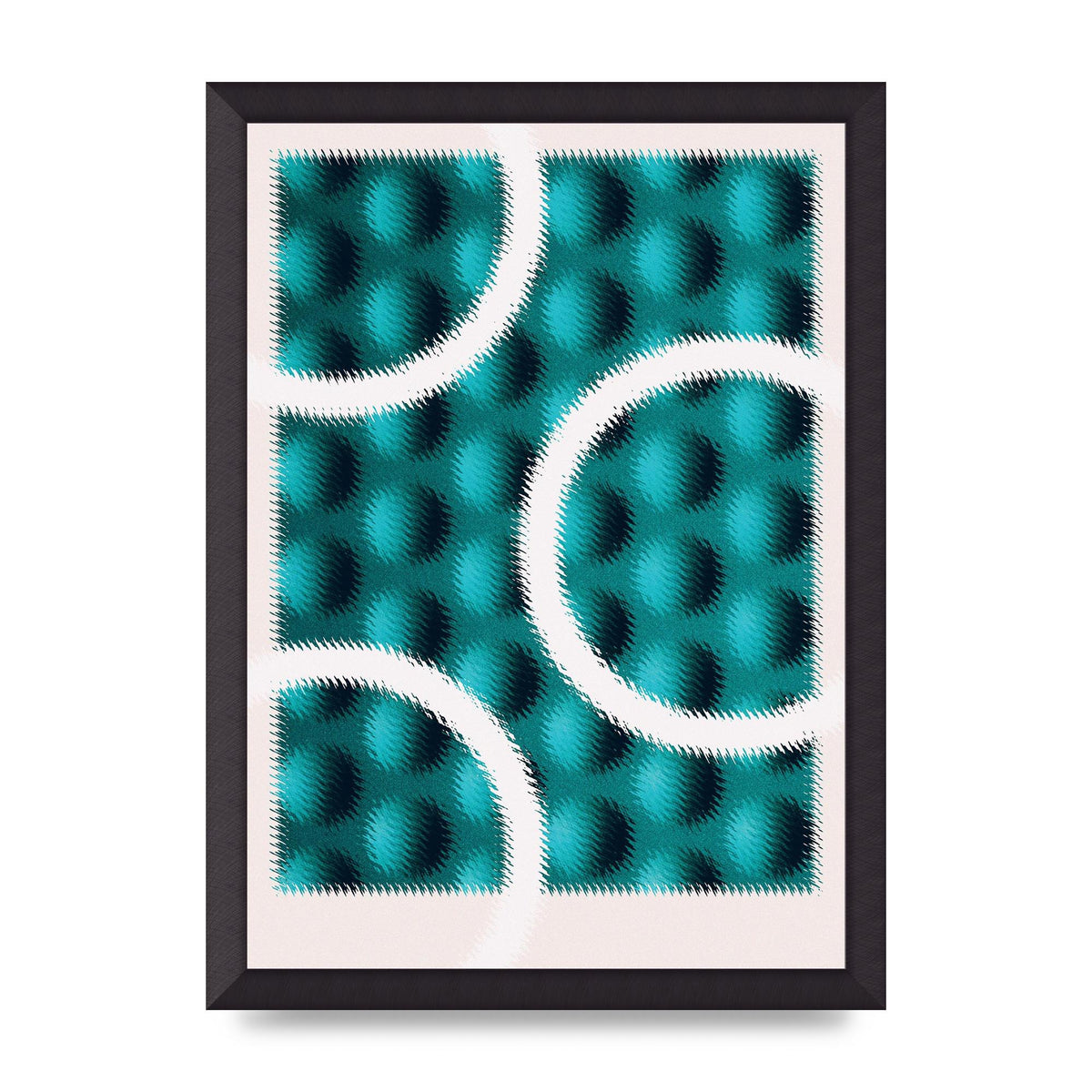 Abstract Texture Cutout Green Art For The Home - A3 framed
