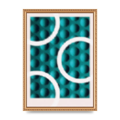 Abstract Texture Cutout Green Art For The Home - A3 framed