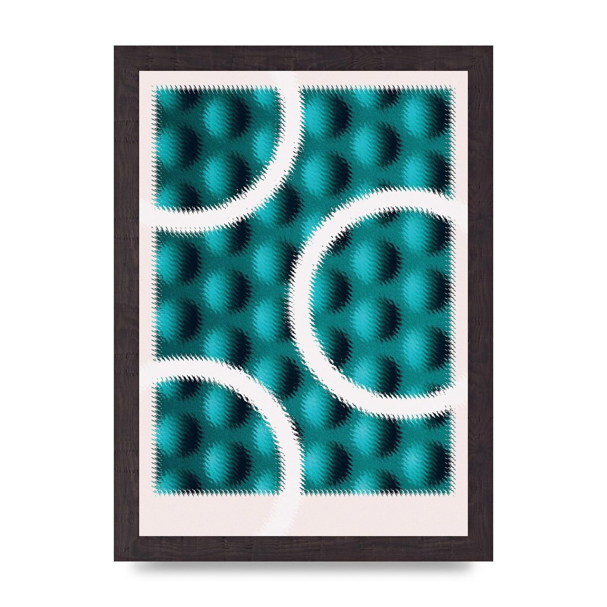 Abstract Texture Cutout Green Art For The Home - A4 framed