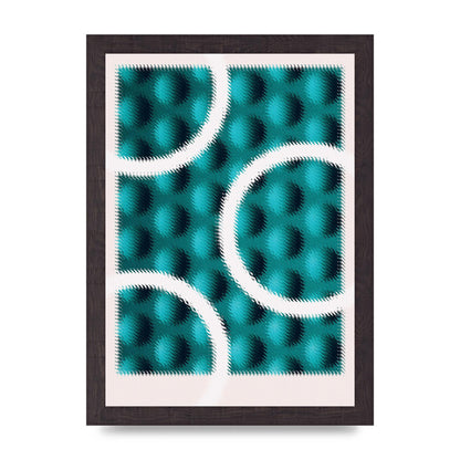 Abstract Texture Cutout Green Art For The Home - A4 framed