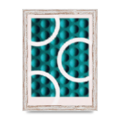 Abstract Texture Cutout Green Art For The Home - A4 framed
