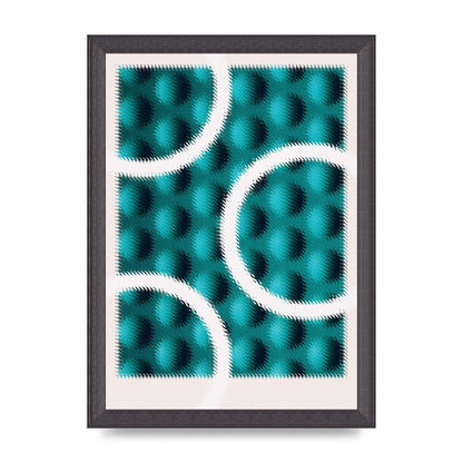Abstract Texture Cutout Green Art For The Home - A4 framed