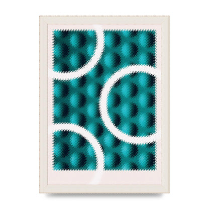 Abstract Texture Cutout Green Art For The Home - A4 framed