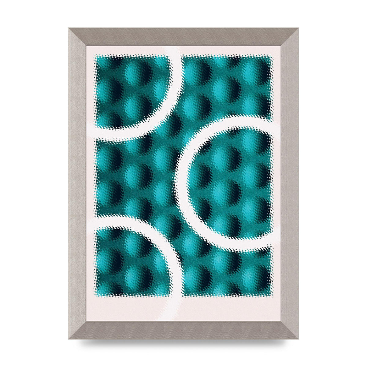 Abstract Texture Cutout Green Art For The Home - A4 framed