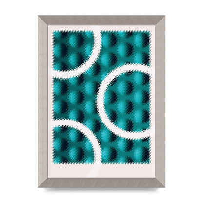 Abstract Texture Cutout Green Art For The Home - A4 framed