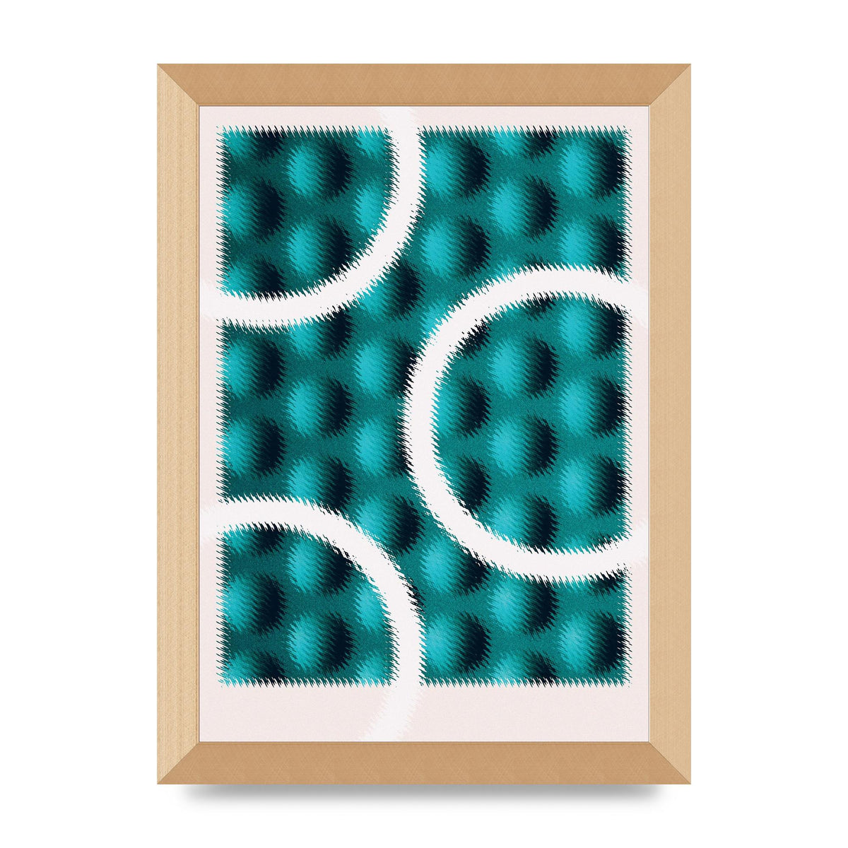 Abstract Texture Cutout Green Art For The Home - A4 framed