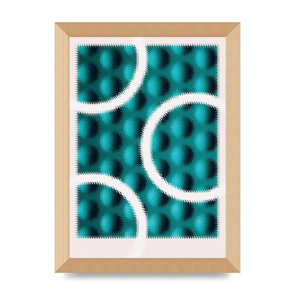 Abstract Texture Cutout Green Art For The Home - A4 framed