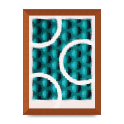 Abstract Texture Cutout Green Art For The Home - A4 framed