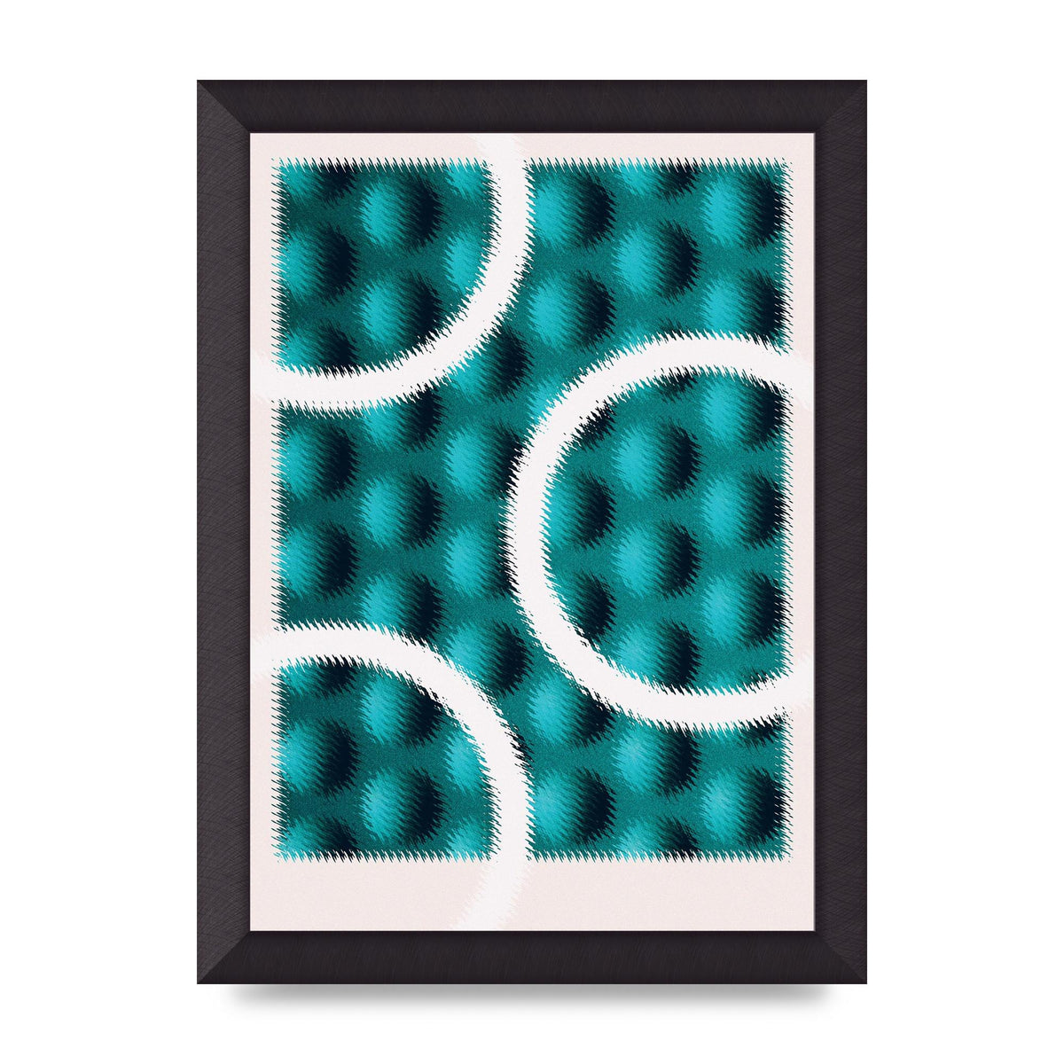 Abstract Texture Cutout Green Art For The Home - A4 framed