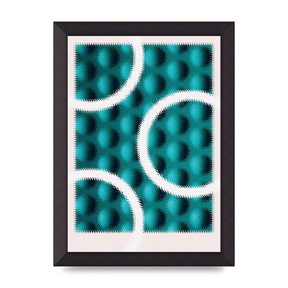 Abstract Texture Cutout Green Art For The Home - A4 framed